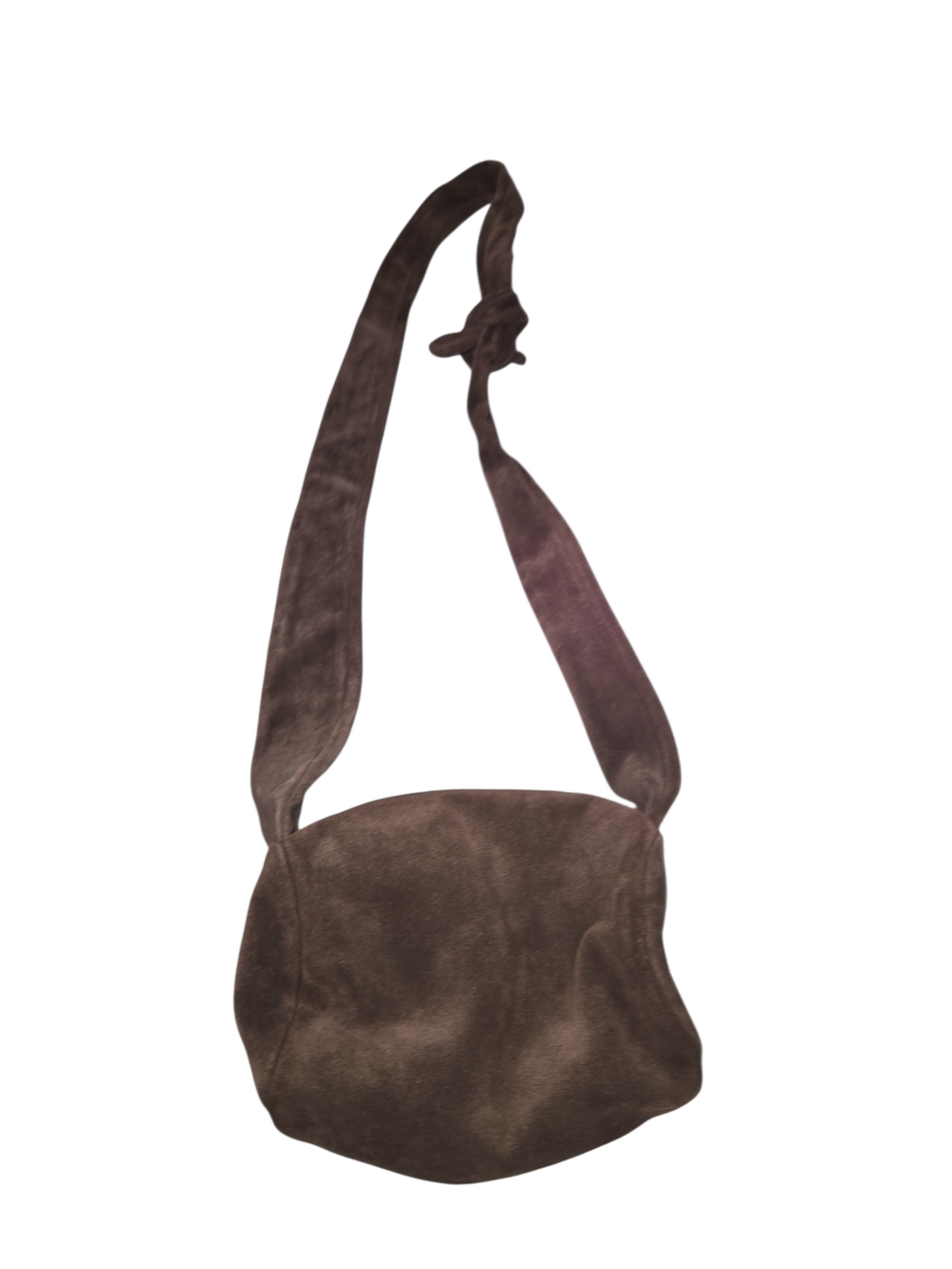 Henri Bendel Brown Suede Mini Knot-Handle Shoulder Bag - Picture 4 of 11